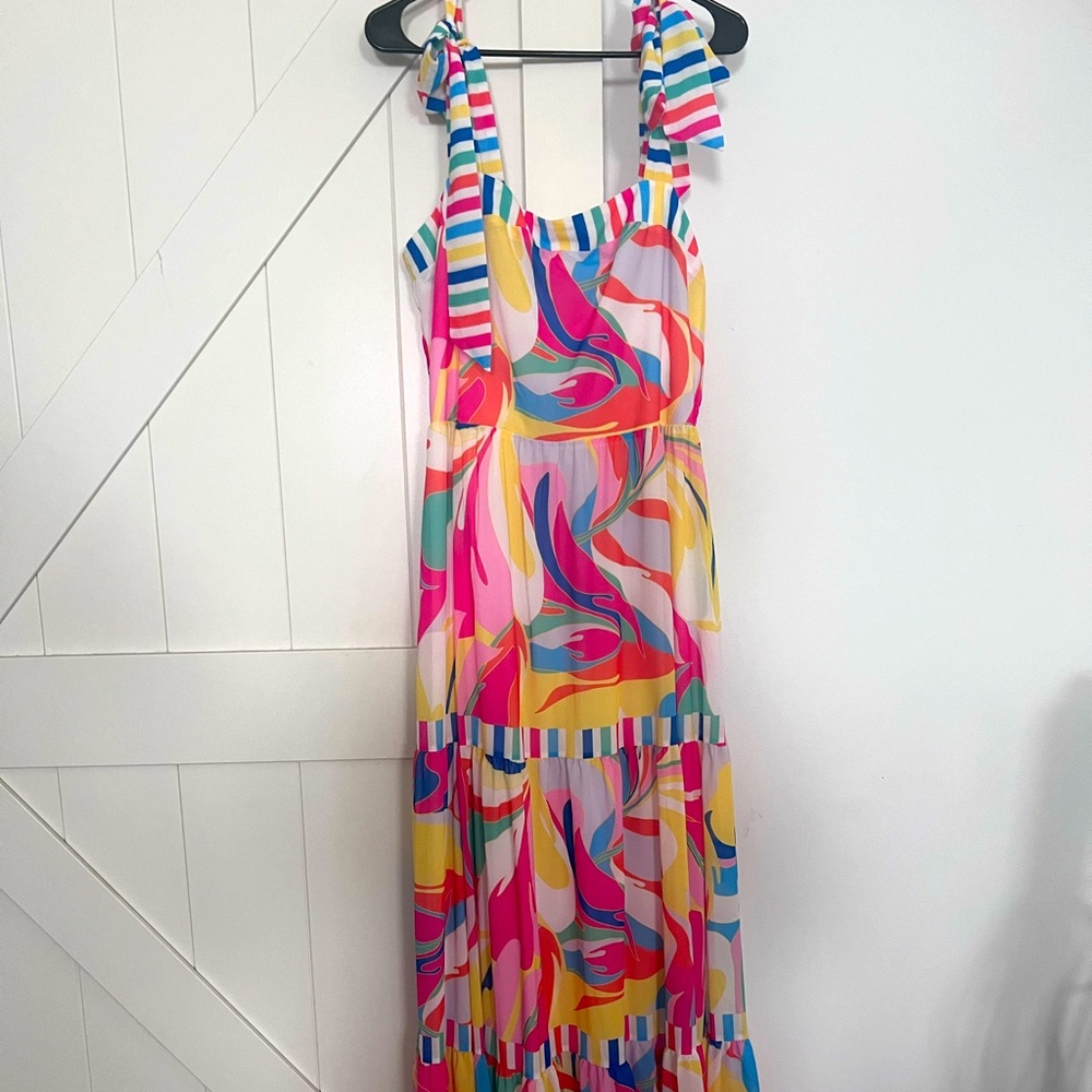Red Dress Boutique Colorful Maxi by Aura. Size L